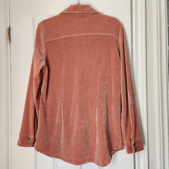 Black Bull Button Up Corduroy Flowy Top - Size Large - Picture 5 of 11